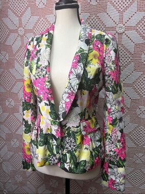 Valleygirl Floral Cropped Blazer Size 10